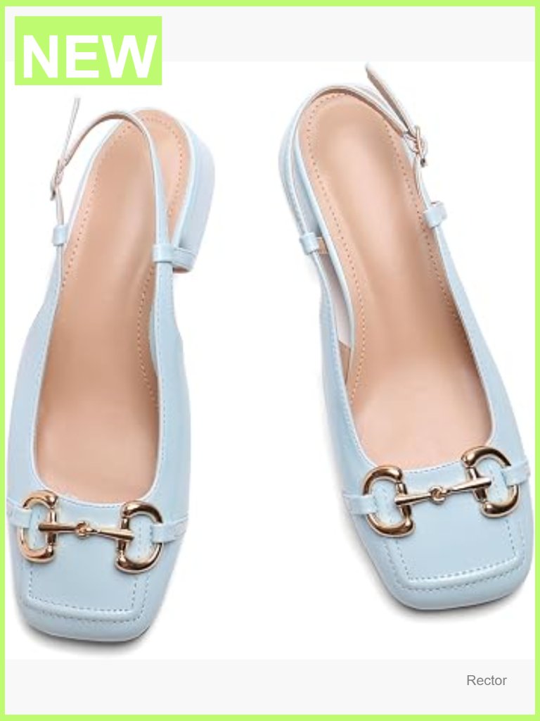 Low Block Heel Slingback Mary Jane Pumps Women Square Toe Dress Shoes